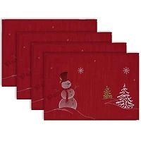 DII® Embroidered Snowman Placemats, 4ct.