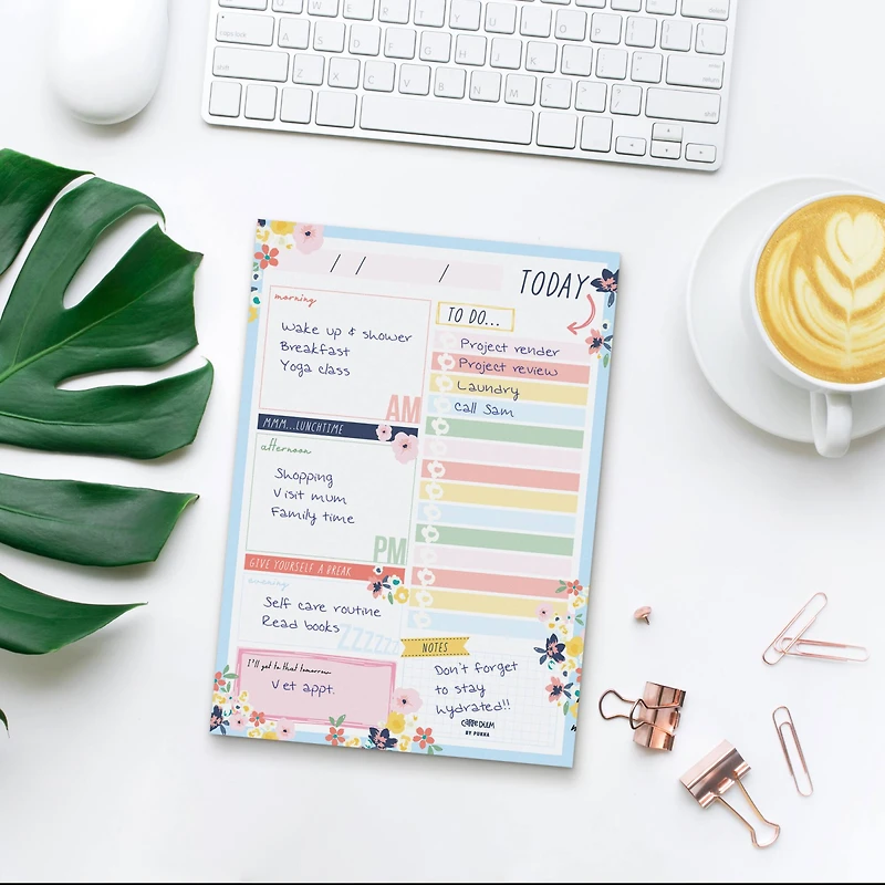 Carpe Diem Ditzy Floral Daily Planner Pads, 6ct.