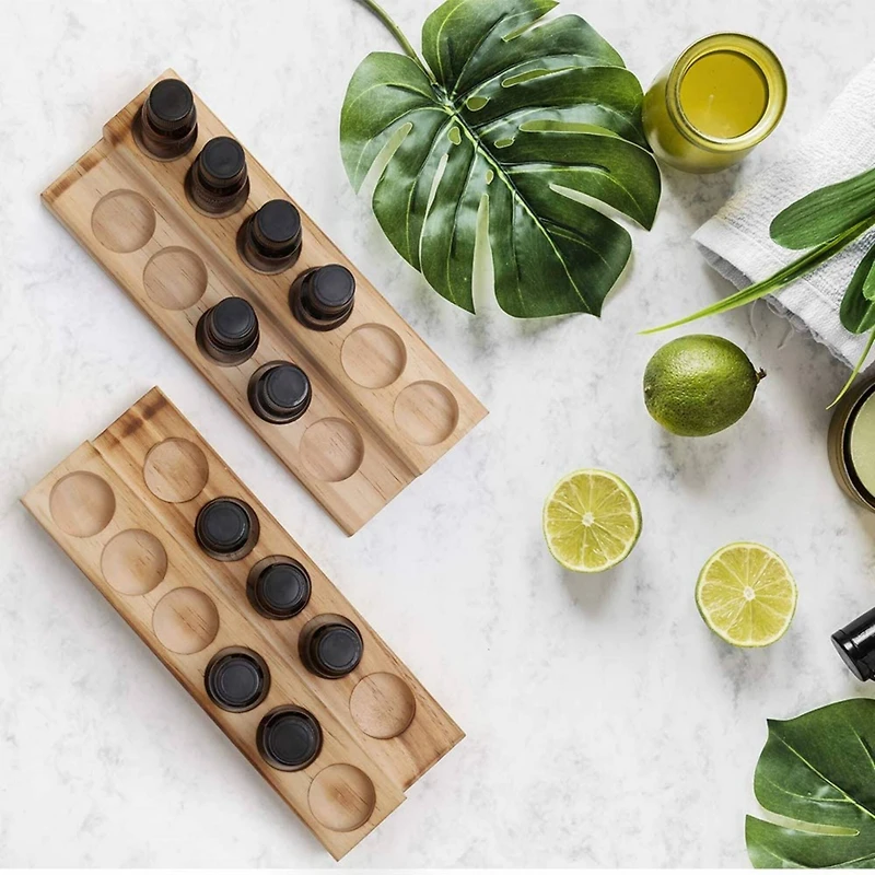NEX™ Rustic Wooden Essential Oil Display Holder Set