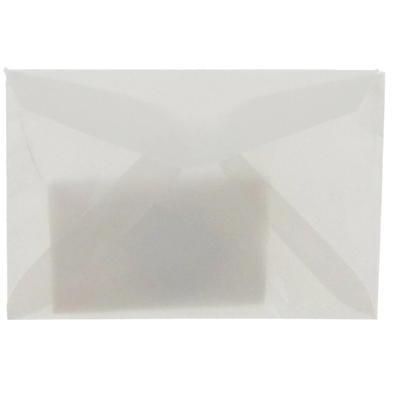 JAM Paper 2.313" x 3.625" Translucent Vellum Envelopes