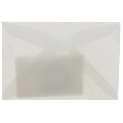 JAM Paper 2.313" x 3.625" Translucent Vellum Envelopes