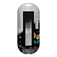 Silver Brush Limited Ultra Mini® White handles ultimate round Brushes, Set of 4