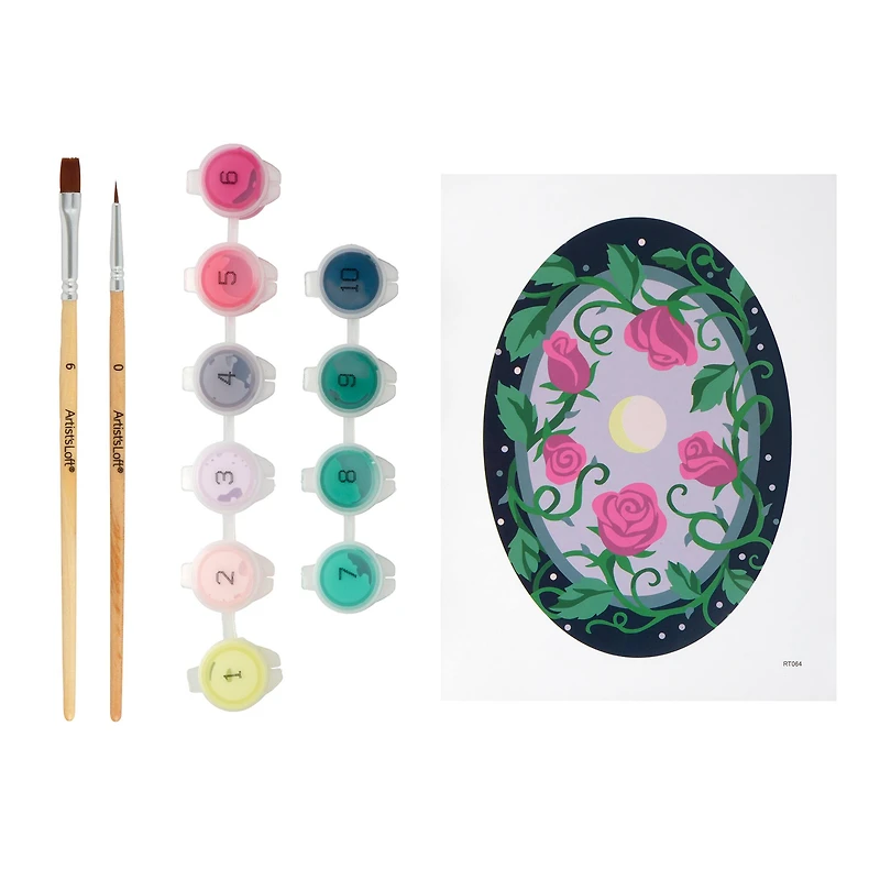 Rose & Thorns Paint-by-Number Framed Mini Kit by Artist's Loft®