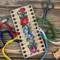 Wonderland Crafts Floral Numbered Embroidery Thread Organizer