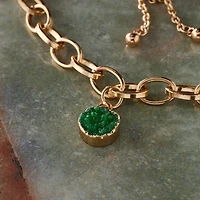 Round Dyed Quartz Charm by Bead Landing