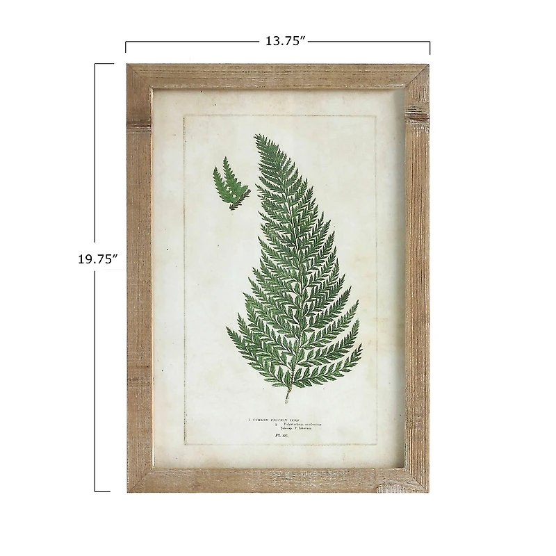 Hello Honey® Wood Framed Wall Décor with Fern Fronds Set