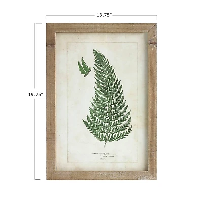Hello Honey® Wood Framed Wall Décor with Fern Fronds Set