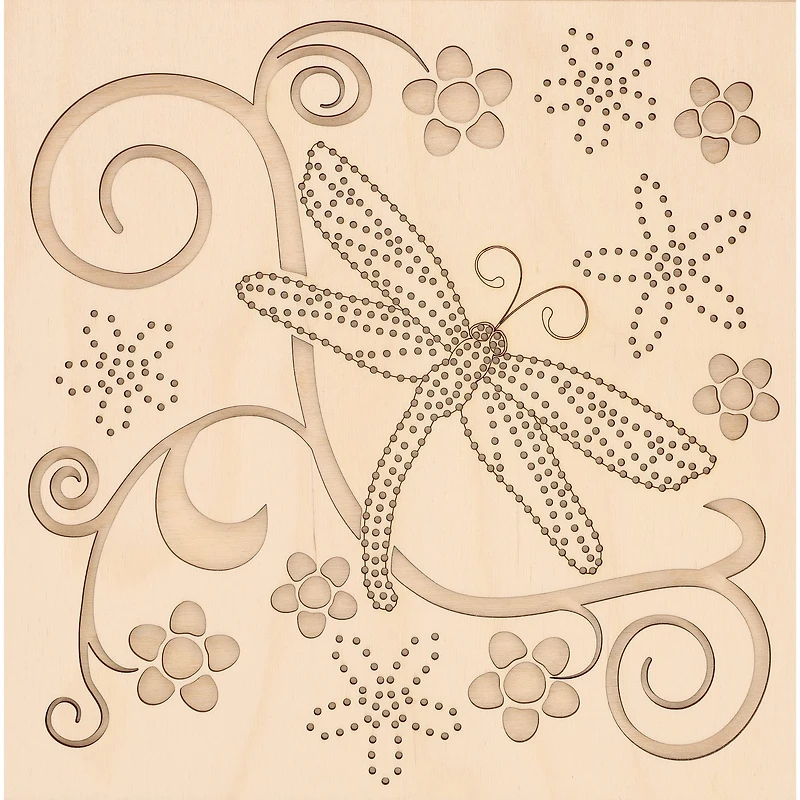 Leisure Arts® Beginner Dragonfly Wood Stitchery Shadow Box Kit