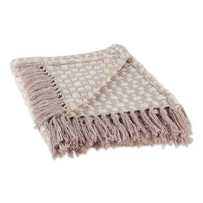 DII® Dusty Lilac Urban Check Throw