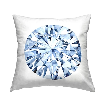 Stupell Industries Casual Glam Diamond Jewel Round Bling Throw Pillow, 18" x 18"