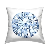 Stupell Industries Casual Glam Diamond Jewel Round Bling Throw Pillow, 18" x 18"