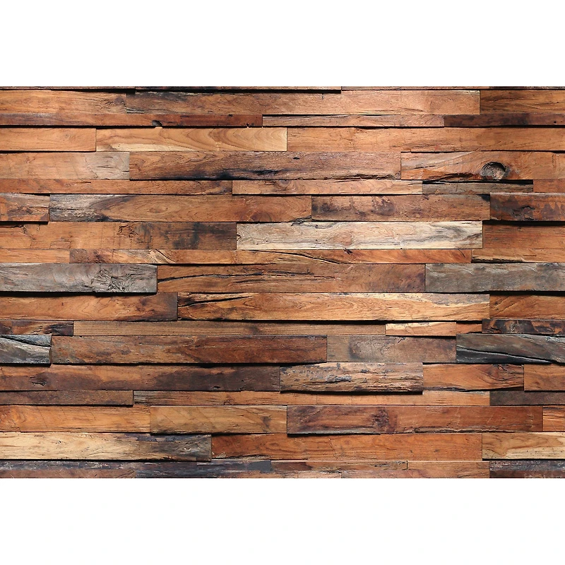 Ideal Décor Reclaimed Wood Wall Mural