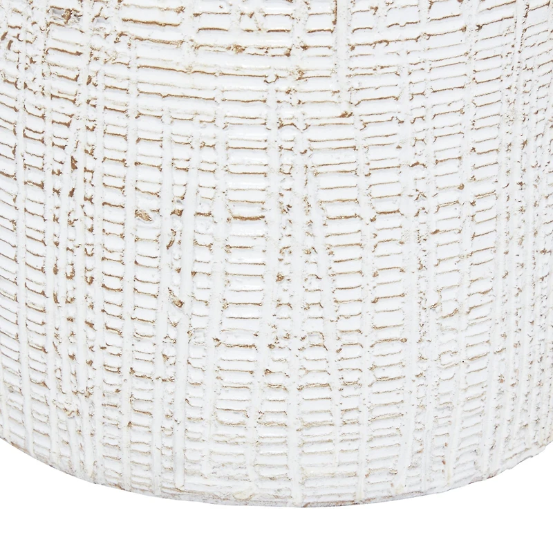 White Terracotta Coastal Style Vase