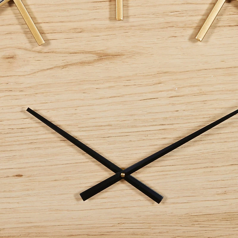 Brown Rustic Wood Wall Clock, 24" x 24"