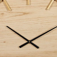 Brown Rustic Wood Wall Clock, 24" x 24"