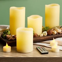 12 Packs: 9 ct. (108 total) Basic Elements™ Ivory LED Candle Set with Remote by Ashland®