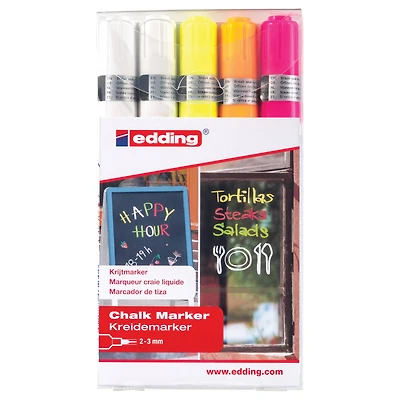 edding® 4095 Chalk Markers 5 Color Set