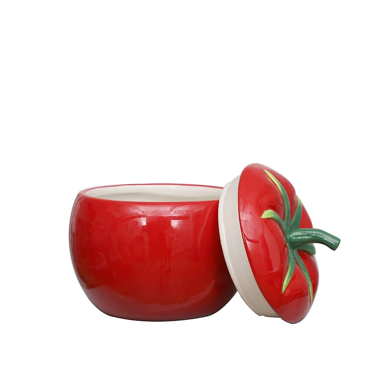 6.5" Tomato Ceramic Food Container with Lid by Ashland®