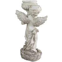 17.5" Cherub Angel Bird Bath Outdoor Garden Statue