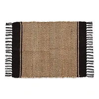 DII® Black With Natural Jute Stripes Hand-Loomed Rug, 2ft. x 3ft.
