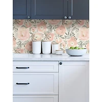 NuWallpaper Rose Peachy Keen Peel & Stick Wallpaper