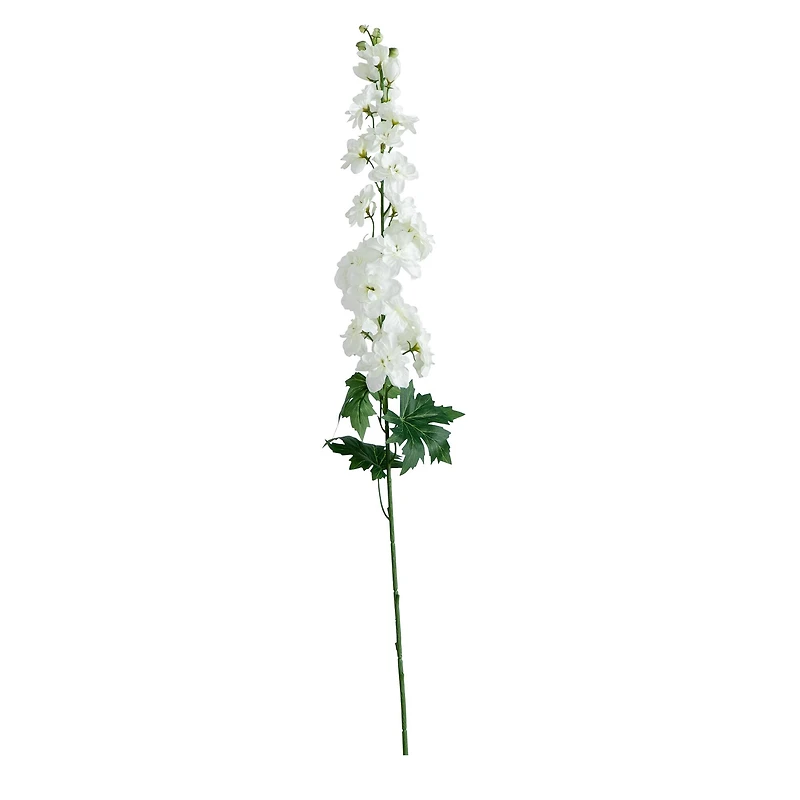 39" White Delphinium Flower Stems, 3ct.