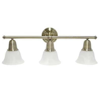 Lalia Home Essentix 3 Light Alabaster Shade Vanity