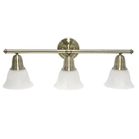 Lalia Home Essentix 3 Light Alabaster Shade Vanity