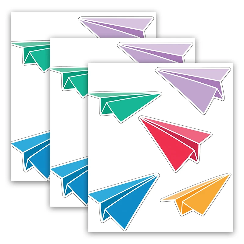 Carson Dellosa® Happy Place Paper Airplanes Cut-Outs, 3 Packs of 36