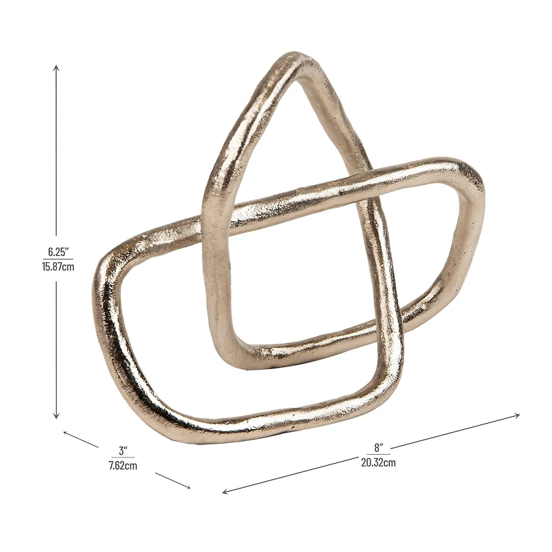 Mind Reader Geometric Infinity Sculpture, Metal, Silver