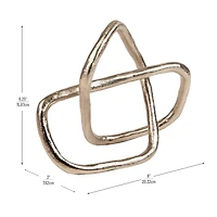 Mind Reader Geometric Infinity Sculpture, Metal, Silver