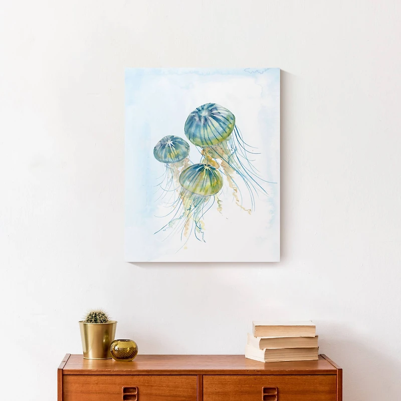 Jellies At Play 16" x 20" Canvas Wall Art