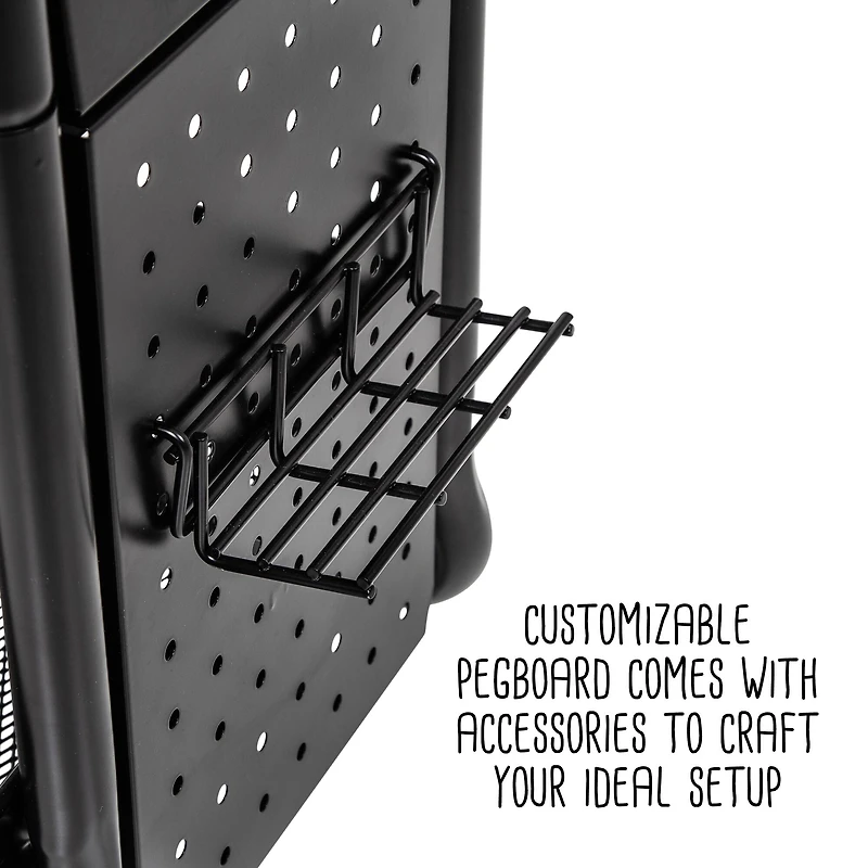 Honey Can Do Black Rolling Craft Cart