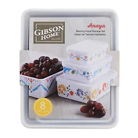 Gibson Home® 8-Piece Anaya Rectangular Nesting Food Storage Set