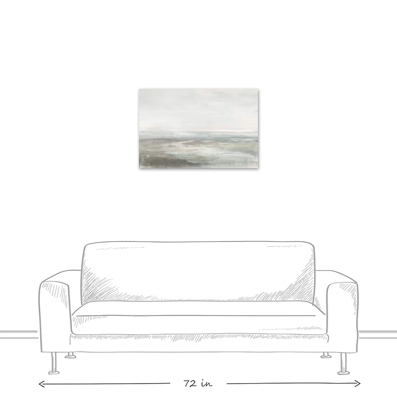 Abstract Seascape 30" x 20" Canvas Wall Art