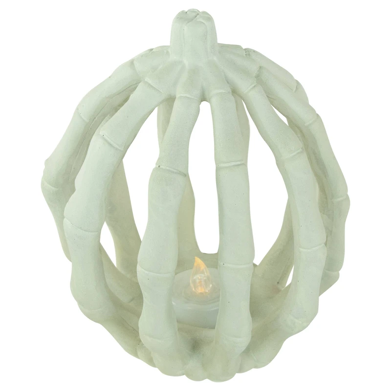 7" LED Lighted Skeleton Pumpkin