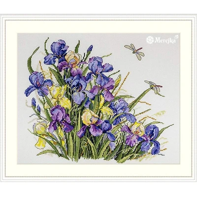 Merejka Irises Counted Cross Stitch Kit