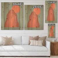 Designart - Pink Sunset Mountain Landscape