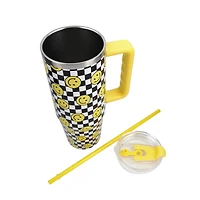30oz. Smiley Check Stainless Steel Insulated Tumbler by Celebrate It™