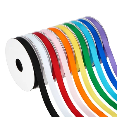 3/8" x 2yd. Primary Colors Satin Value Pack Ribbon by Celebrate It®