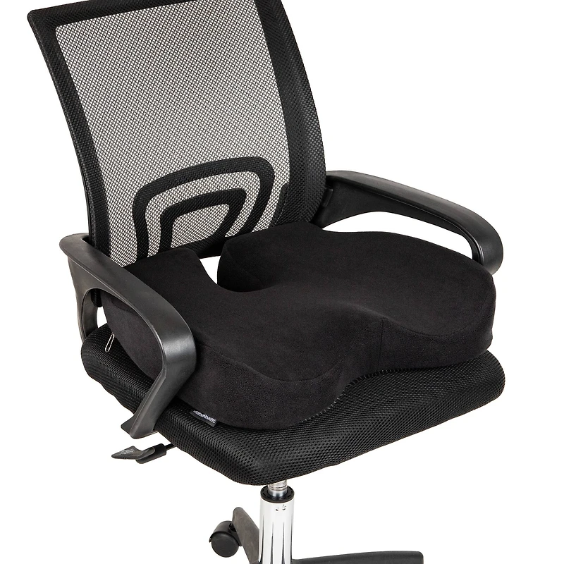 Mind Reader Foot Rest, Under Desk, Ergonomic, Hydraulic Height Adjustable, Ottoman, Office, Foam, Black