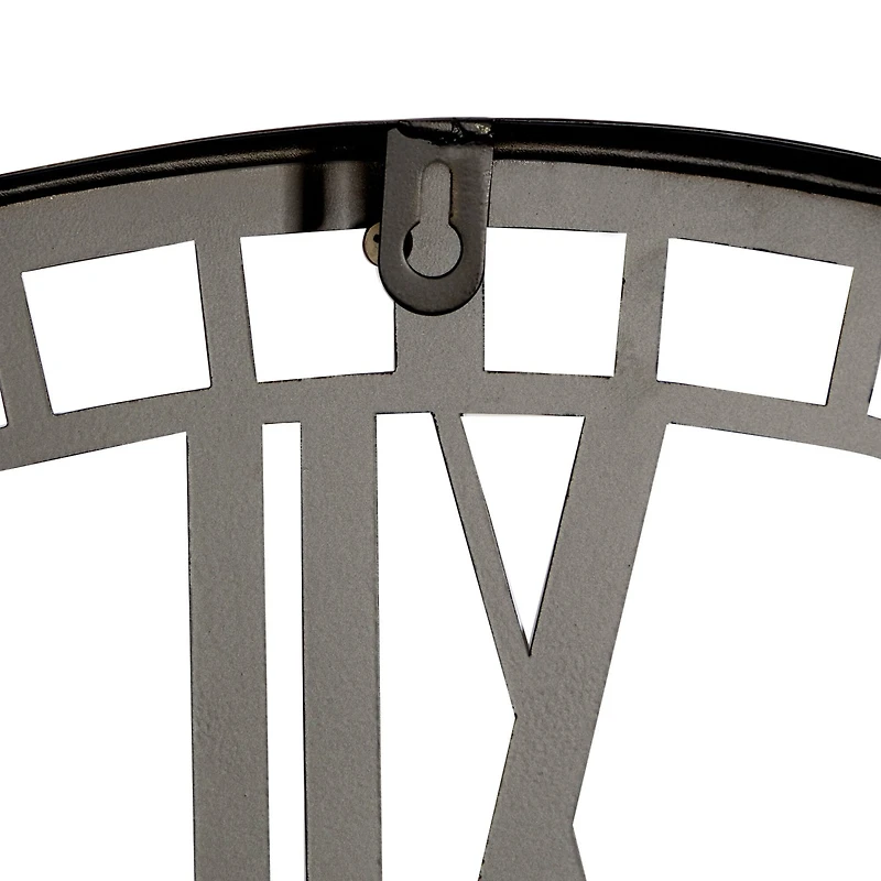 28" Black Metal Contemporary Wall Clock