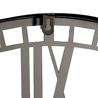 28" Black Metal Contemporary Wall Clock