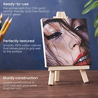 Arteza® 4" x 4" Mini Canvases with Easels, 14ct.