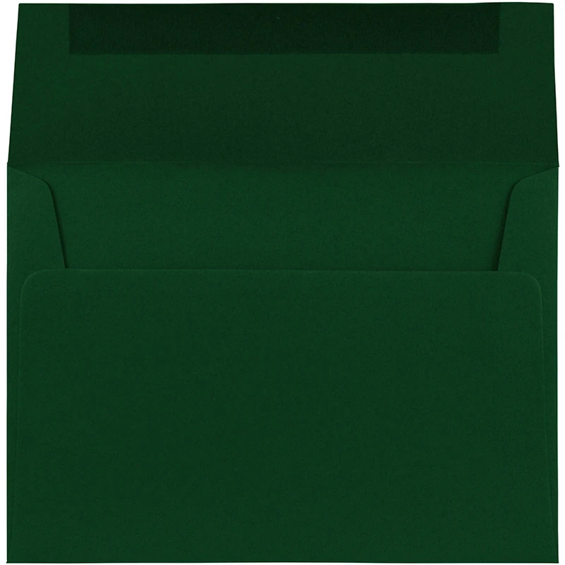 JAM Paper A7 Dark Green Premium Invitation Envelopes