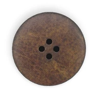 Dritz® 30mm Medium Brown Recycled Leather Round Button, 3ct.