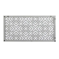 48" White Wood Abstract Farmhouse Wall Décor