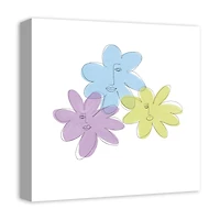 Flower Faces 16" x 16" Canvas Wall Art