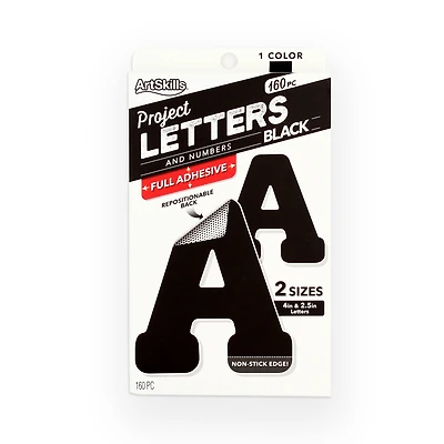 ArtSkills® 2.5" to 4" Black 160 Piece Paper Poster Letter Set