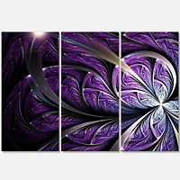 Designart - Glittering Purple Fractal Flower